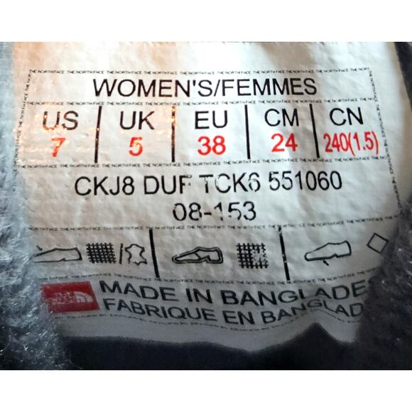 The North Face ThermoBall Lace Up Soft Shell Snow Boots‎ in Gray Women's Size 7 - Picture 7 of 7